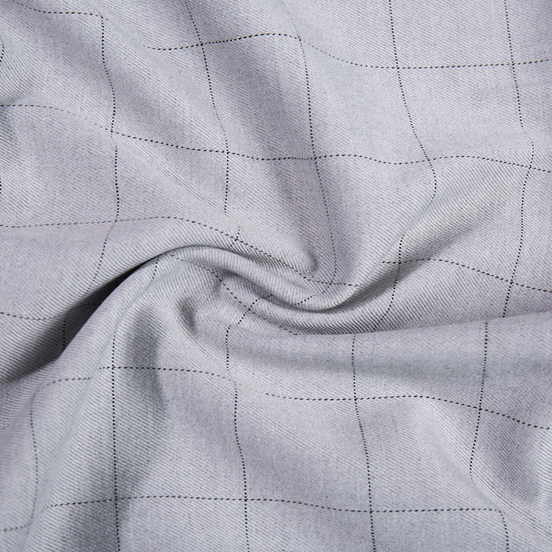 FX54237 customized Cogitationes Polyester Viscose check sectam fabricae cum spandex ad uniforms